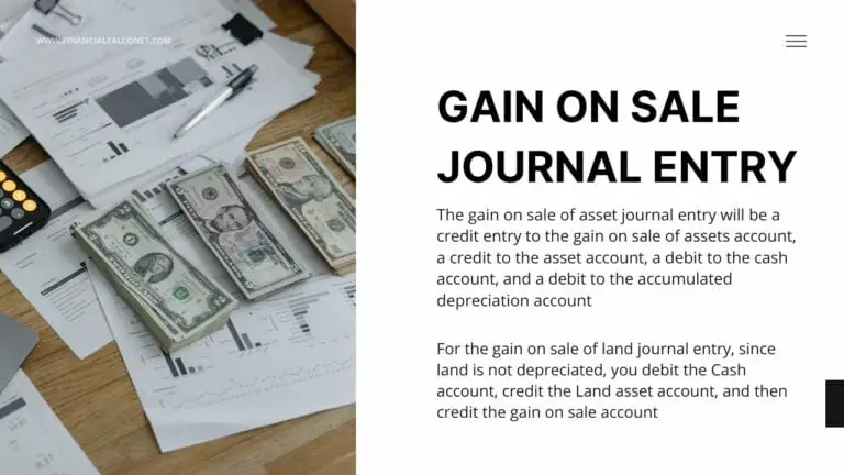 Gain On Sale Journal Entry Examples Financial Falconet