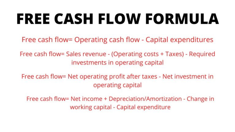 (FCF) Free Cash Flow Formula and Calculation - Financial Falconet