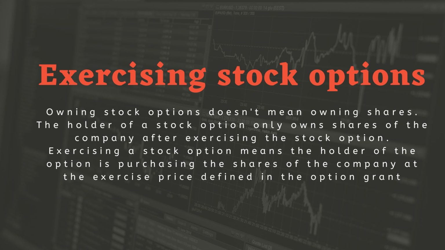 Exercise A Stock Option Definition