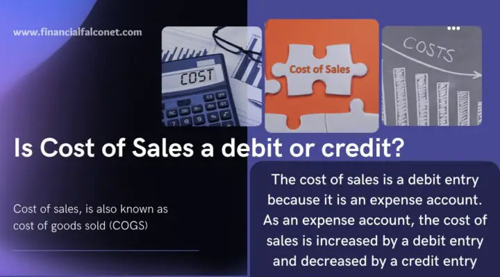 cost of sales debit or credit