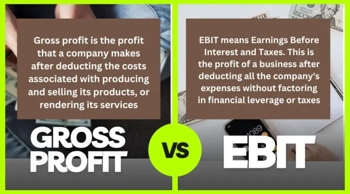 Gross profit vs EBIT differences
