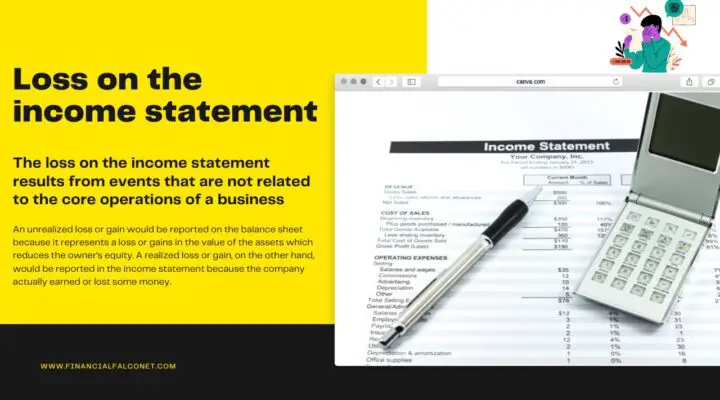 Loss on income statement