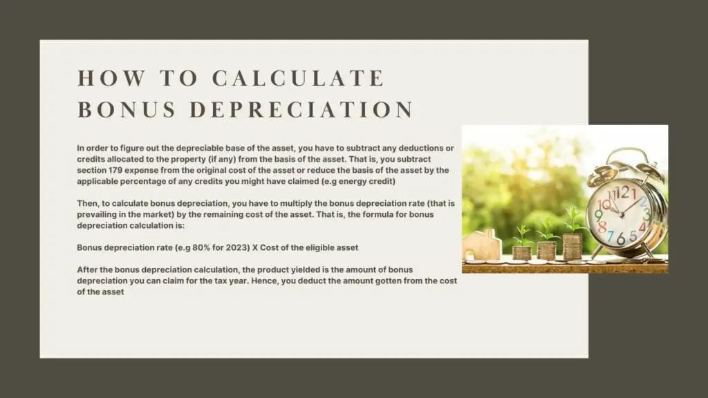 How to calculate bonus depreciation Financial