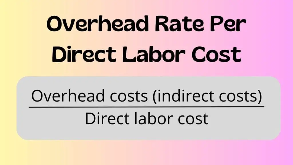 Overhead Rate Per Direct Labor Cost Financial